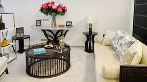 Showroom Bergrichter Home Düsseldorf Erkrath, Walai Tisch, Boehm Sofa, Pigna Beistelltisch, Nobis Beistelltisch