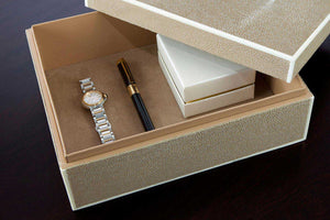 Lederbox Box Elegance mit wertvollem Inhalt, Füller und Uhr