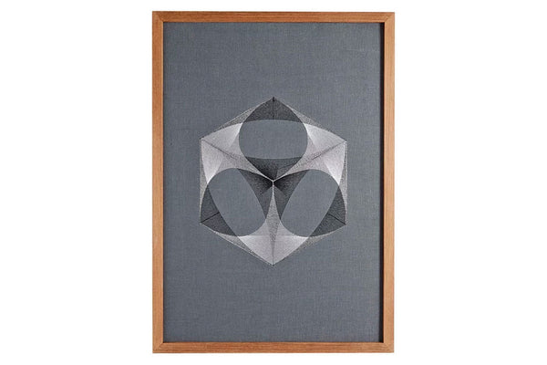 modernes Stickbild Hexa Complex Gesamtansicht