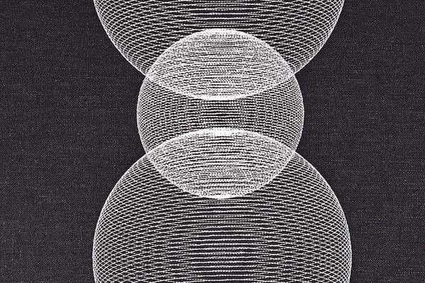 Nahansicht modernes Stickbild Sphere