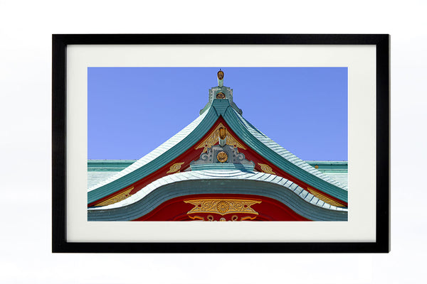 Foto mit Rahmen: Shinto Schrein Architektur (60x40cm)