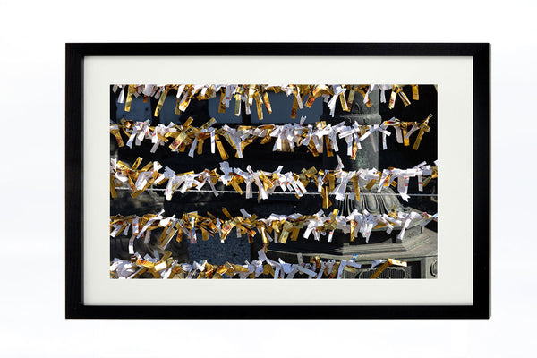 Foto mit Rahmen: Omikuji Orakeltexte (60x40cm)