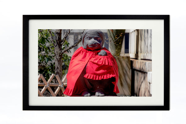 Foto mit Rahmen: Affenmutter mit Baby (60x40cm)