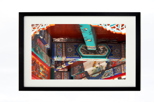 Foto mit Rahmen: Chinesische Deckenkunst (60x40cm)