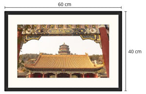 Ansicht eines Palastes in Peking gerahmtes Foto