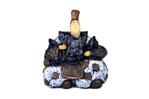 japanische Figur eines Fürsten aus Keramik