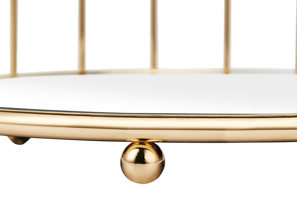 Füsse der Etagere-Birdcage aus goldfarbenem Metall